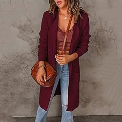 ADJHDFH Cardigan For Women Dressy Casual Blue