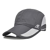 Omechy Quick Dry Sport Caps Outdoor Baseball Cap Summer UV Protection Sun Hat,Grey