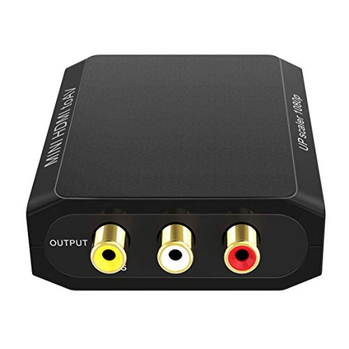 HDMI to RCA, Wenter 1080P HDMI to AV Converter / 3RCA CVBs Composite Video Audio Converter Adapter Supporting PAL/NTSC with USB Charge Cable