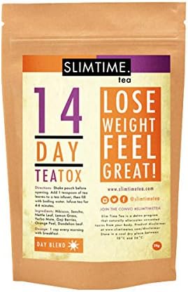Slim Time 14 Days (day blend) Detox (Skinny Tea Me Detox) Weight Loss,Accelerate fat loss, fight bloating, release toxins. All Natural, laxative-free,weight loss tea