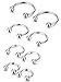 Jstyle 6-10 Pcs a Set 316L Stainless Steel 16G Nose Piercing Septum Lip Nipple Eyebrow Rings Hoop Horseshoe Helix Tragus Cartilage Ear Piercings 6-12mm