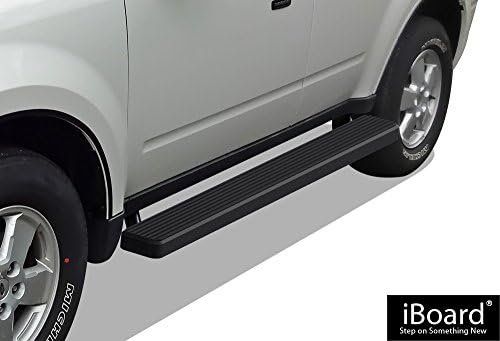 APS Running Boards (Nerf Bars Side Steps Step Bars) Compatible with Ford Escape 2008-2012 & Mazda Tribute 08-11 & Mercury Mariner 08-10 (Stainless Steel Black Powder Coated 6 inches)