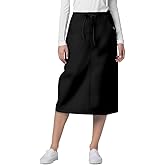 Adar Universal Scrub Skirts for Women - Mid-Calf Drawstring Scrub Skirt
