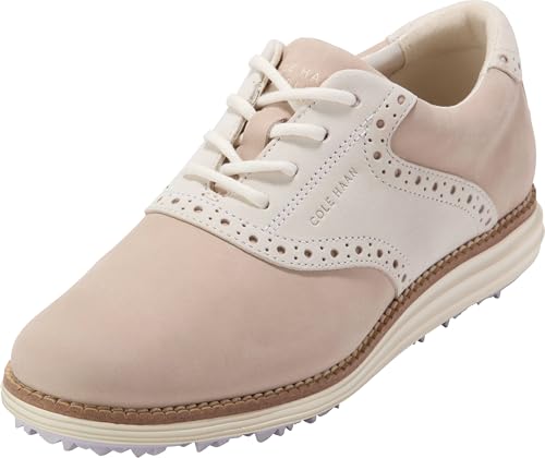 Cole Haan Women's OriginalGrand Saddle Golf Oxford, Lt Sesame/Ivory/Thistle, 8…