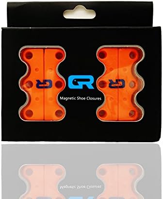 GR® Magnetic Shoe Closures - Never Tie Laces Again! (orange, #1kids/Youth/Adults)
