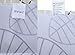 Welwo Stall Shower Curtain or Liner 36 x 72 Inch Waterproof Fabric with 12 Hooks