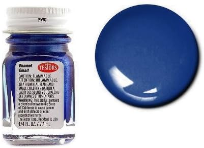 Testors Enamel Paint 1/4 ounce Gloss Artic Blue Metallic