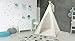Teepee Tent for Kids | White Kids Teepee Tent | Tipi Tents Indoor Outdoor | Play Tent Foldable 7 Feet Tall - 5 Poles | Playhouse Tent | Large Childrens Teepee Tents Girls and Boys Kids