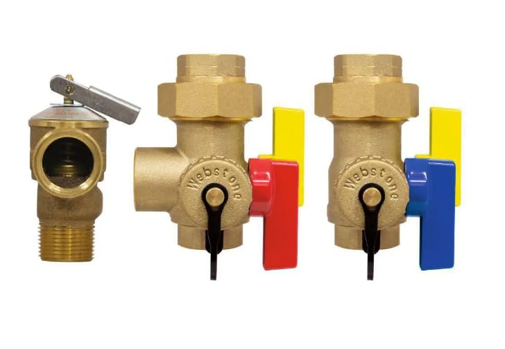 Photo 1 of Tankless Water Heater Isolation Valve Set, 3/4" NPT, for Quick Installation and Easy Maintenance