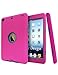 iPad Mini Case, Vogue Shop 2in1 Hybrid Case Cover for iPad Mini 1 2 3 Hard Cover for iPad Mini Printed Design Pc+ Silicone Hybrid High Impact Defender Case Combo Hard Soft Case Cover (Rose+Teal)