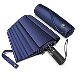 Umbrella Windproof with12 Fiberglass Ribs-Travel Compact Umbrella with Auto Open/Close for Men&Women Ruxy Humy