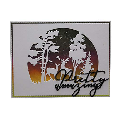 Itlovely Deer Forest Metal Cutting Dies Stencil for DIY Scrapbooking Paper Card Embossing Craft Decor - Thumbnail 2