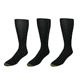 Gold Toe Mens Over the Calf Dress Sock (Pack of 3), Shoe Size 6 - 12 1/2