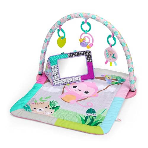 Bright Starts Treetop Bloom Baby Activity Gym & Tummy Time Mat with Toy Bar and…