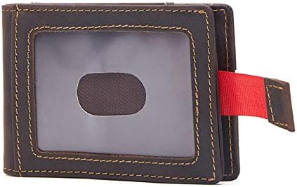 EoCot Genuine Leather Money Clip Wallet for Men Slim Front Pocket RFID Blocking Card Holder Minimalist Bifold Wallet