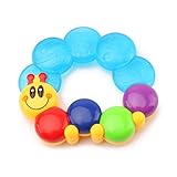 Baby Teether Rings  Activity Sensory Rattle Toy  Soft Water Filled Caterpillar Links