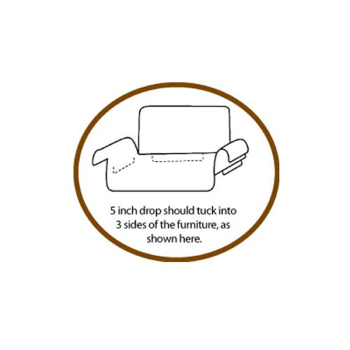 Linen Store Quilted Microsuede Pet Dog Couch Furniture Protector Cover With Tucks, Brown, Loveseat - Thumbnail 2