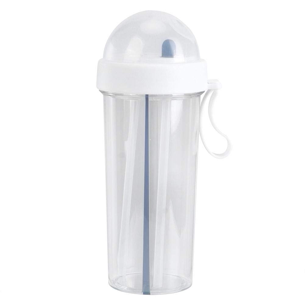 Water Cup, 600ml Straw Water Bottle Innovative Dual Use Water Bottle Straw Water Cup for Home Outdoor Camping Sport(02)