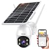 Ankway Solar Security Camera Outdoor with 18000mAh Rechargeable Battery, Wireless Security Camera System, 2.4G WiFi Cam…