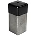 Prescott Plastics 4 Pack: Square Black Flexible Vinyl End Cap Cover Rubber Tube Caps Tubing Plastic Post Pipe Marine Safety Stretchable PVC (1.5