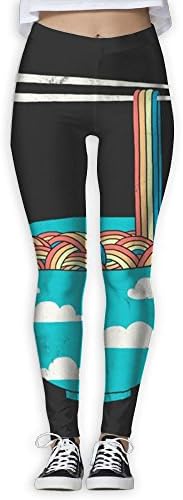 NSYGCK Rainbow Art Noodle Yoga Pants For Women Crazy Tummy Control Yoga Leggings