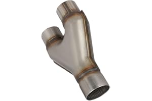 RCCT 3 Inch Y Pipe Exhaust Dual Outlet 3 In Exhaust Y Pipe SS409 Material 10In Overall Length (3In~Dual Outlet 3'')
