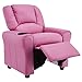 JC Home Toddler Youth Chair with Footrest and Cup Holder Kids Recliner, Large, Light Pink