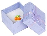 SDBING 12Pcs Cutely Small Gift Box for Ring Earrings Jewelry Boxes 4x4 cm (Purple)