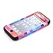 iPod Touch 6 Case, iPod Touch 5 Case, KAMII [Colorful Series] 3in1 Shockproof Full-Body Protective Hard PC+Soft Silicone Hybrid Hard Case Cover for Apple iPod Touch 5 6th Generation (Black)
