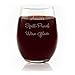 Personalized Stemless Wine Glass Engraved with Your Custom Text