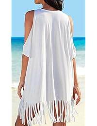 BomDeals camiseta de playa vestido para cubrir el traje de baño, para dama.