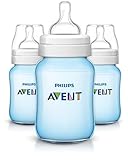 Philips Avent Classic Plus Baby Bottles, Blue, 9 Ounce (3 Pack)