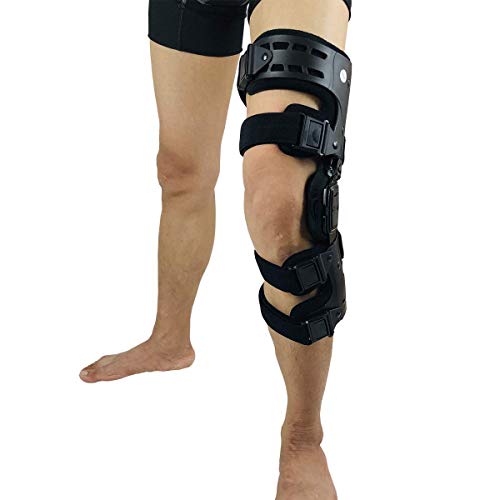 Orthomen OA Unloading Knee Brace for Osteoarthritis Lateral Support (Left-Black)