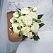 Calenzana 4 Pack Artificial Peony Flowers Silk Fake Flower Wedding Bouquet Bridesmaid Bridal Party Centerpieces Decoration