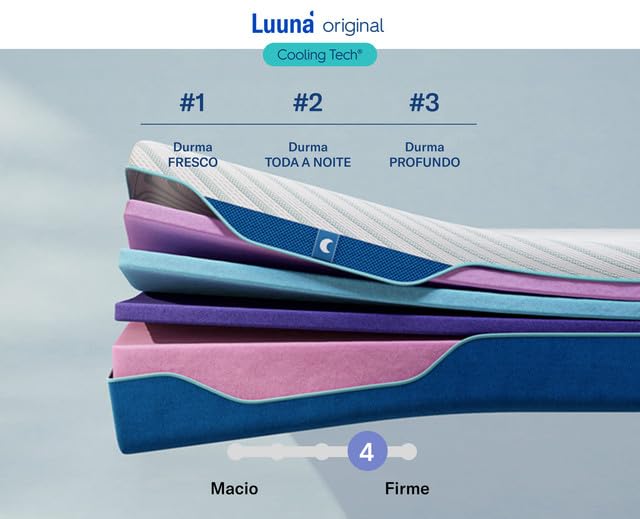 Colchão Queen Luuna Original Cooling Firme 26cm, 4 camadas, 10 Anos gar