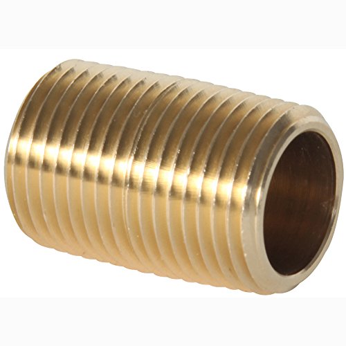 Midwest Control 266X100-P10 MPT 3/8" x 1.00"L Brass Close Nipple (10 Pack)