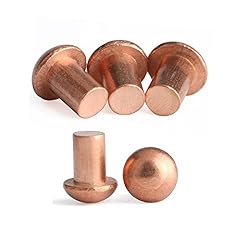 YXQ 50 Pcs Copper Solid Rivets 1/4 Diameter 5/16 L