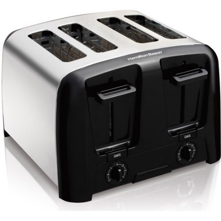 Click Here to See More Images Hamilton Beach Cool Wall 4-Slice Toaster, Chrome