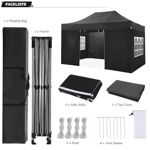 COBIZI 10x15 Pop Up Canopy Tent Review: Heavy Duty Gazebo with 4 Sidewalls image 24