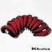 Andux Number Print Golf Iron Club Head Covers with Transparent Window 10pcs/Set Black/red