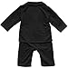YEEMISS Baby Boy Jumpsuit, 2Pcs Long Sleeve Toddler Tuxedo Gentleman Clothes Outfit with Bowtie & Coat,Black,6-12 Months