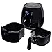 Avalon Bay Digital Air Fryer - Stainless Steel Interior and Digital Display, Includes Airfryer Cookbook and Accessories, 3.7-Quart, AB-Airfryer230B