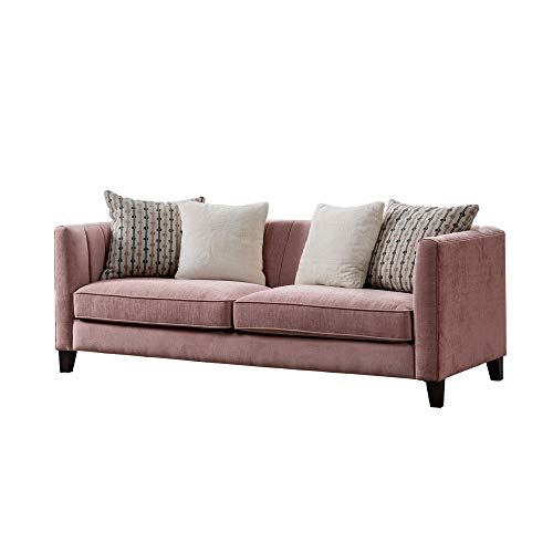 Acanva Velvet MidCentury Modern Living Room Sofa With Channel Tufted
