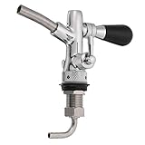 KINGSO Stainless Steel with Chrome Brass Inner Beer Faucet with Shank for Keg Tap (Silver)