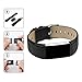 iGK for Fitbit Charge 2 Bands, Genuine Leather Replacement Bands for Fitbit Charge 2 Weave Black