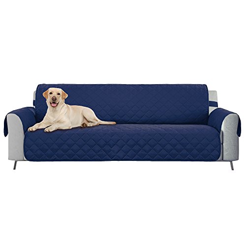 E-Living Store Sofa/Couch Protector, Reversible with Elastic Strap to hold in Place - Navy Blue