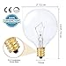 Simba Lighting Small Globe G16.5 Round Bulb 40W E12 Candelabra Base (10 Pack) for Chandelier, Ceiling Fan Light, Decorative Vanity Lights, Wall Sconce, Clear Glass 110V 120V, 2700K Warm White Dimmable