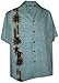 Hawaiian Tiki Panel Aloha Shirt 444-3757SKY-2XL