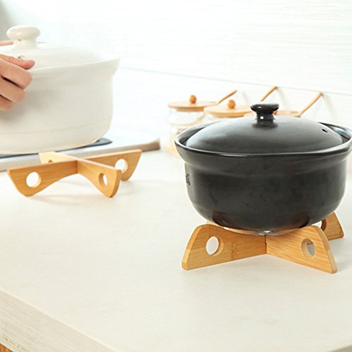 image for Brave669 Detachable Wooden Heat Insulation Rack Mat Pot Holder for Kit