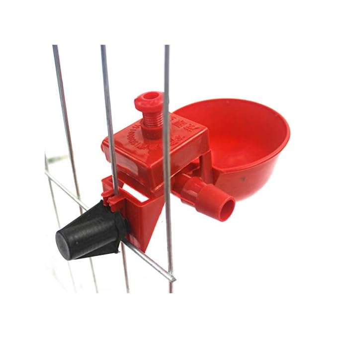 Kingjinglo Automatic Chicken Waterer Cups 50pcs Set Red Bird
